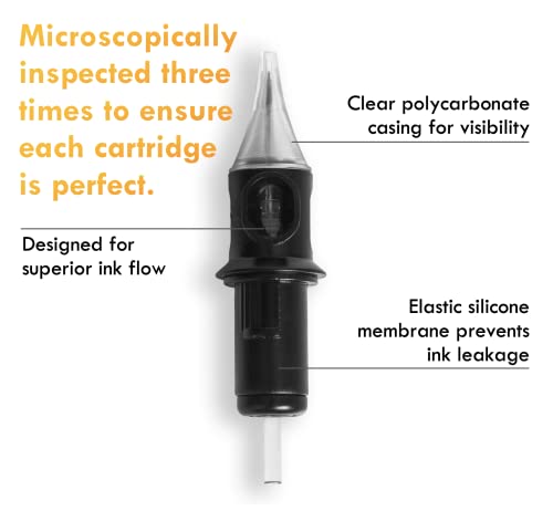 Illusionist Ultra Premium Professional Cartridge Needles W/Grip Wrap Tape #12 Round Liner 20 Pack (1207Rl) #TOP3