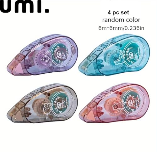 Image of Amazon Brand - Umi 4 Pack Scrapbook Tape,Double Sided Glue Tape Roller Size 6mm x 6mtr each