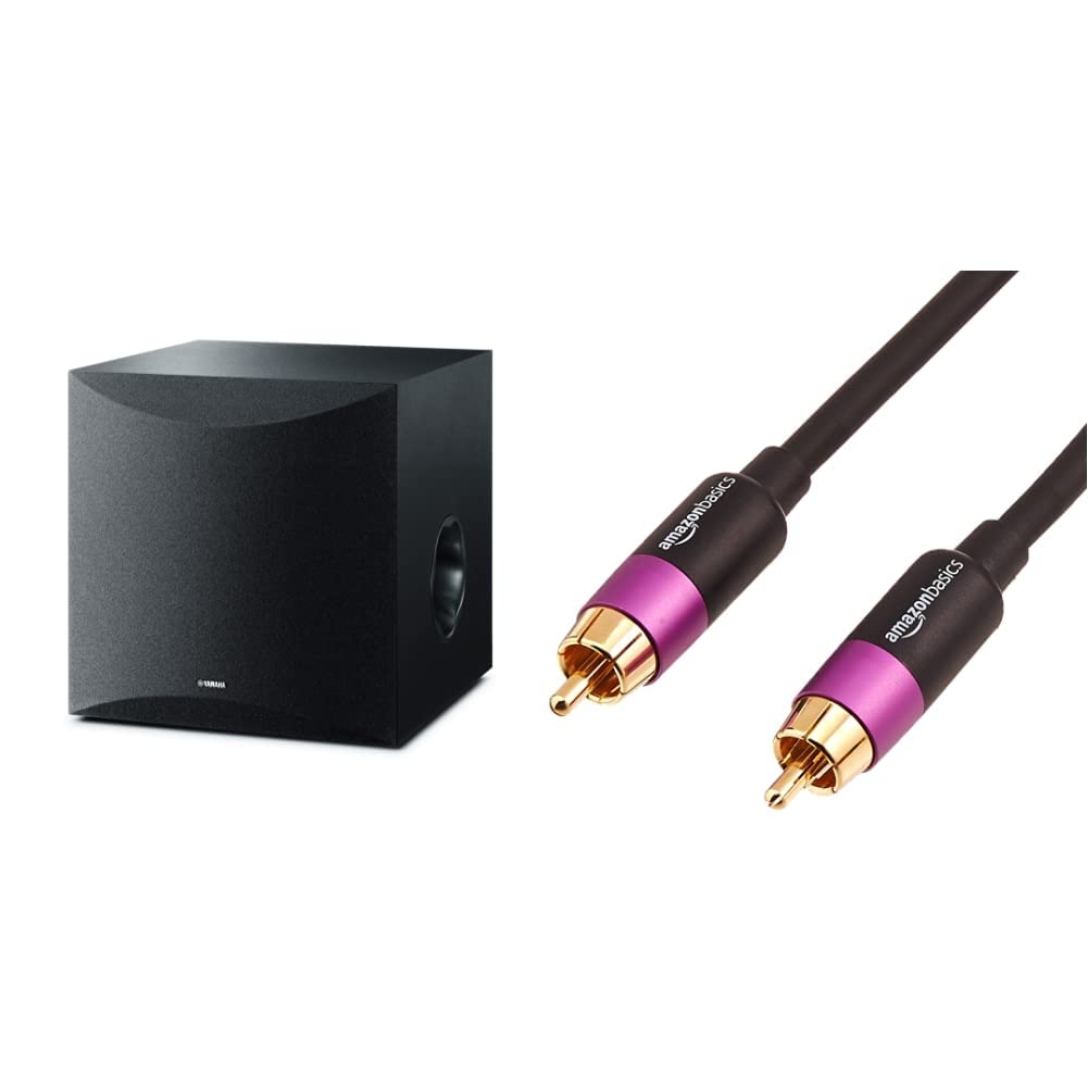 Yamaha KS-SW100 Subwoofer & Amazon Basics PBH-19088 Subwoofer-Kabel, 2,4 m
