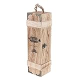 Material: Madera perfk Caja de Vino de Madera de Botella Individual Personalizada con Estuche de Transporte