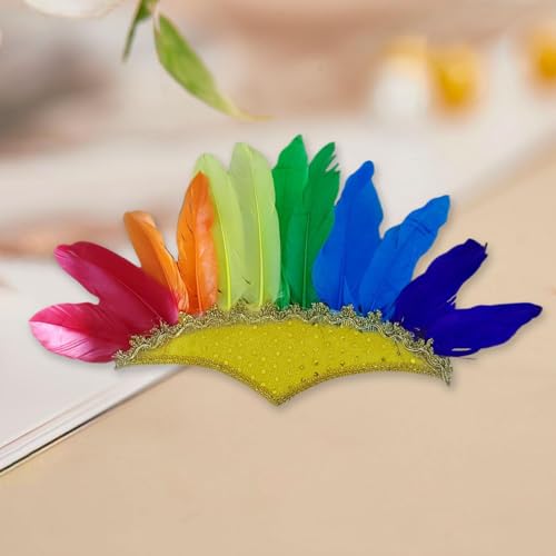 Qianly de Penas Elegante para Ocasiões Festivas, multicolorido