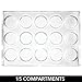 mDesign Plastic Makeup Brush Storage Organizer with 15 Slots for Bathroom Countertop, Vanity to Hold Eye/Lip Pencils, Lip Gloss, Liners, Lipstick - Clear/Rose Gold