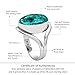 JEWELOPORIUM 925 Sterling Silver Ring for Women Blue Real Shattuckite Stone Statement Silver Ring Size 8.5 Engagement Gift Fashion Jewelry