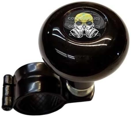 Black Steering Wheel Suicide Spinner Handle Knob Truck Car for Gas MASK Skull G Model-PYT-8888-4964