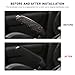 Fkewp Car Handbrake Cover, Waved Shaped Auto Hand Brake Protector Comfortable Handle Grip Cover, Anti-Slip Silicone Parking Brake Lever Protector Decorative Sleeve for Most Cars (Black)