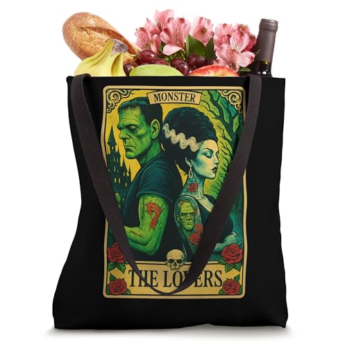 Bolso Tote The Monster Frankenstein And Bride Lovers Tarot Card miniatura 4