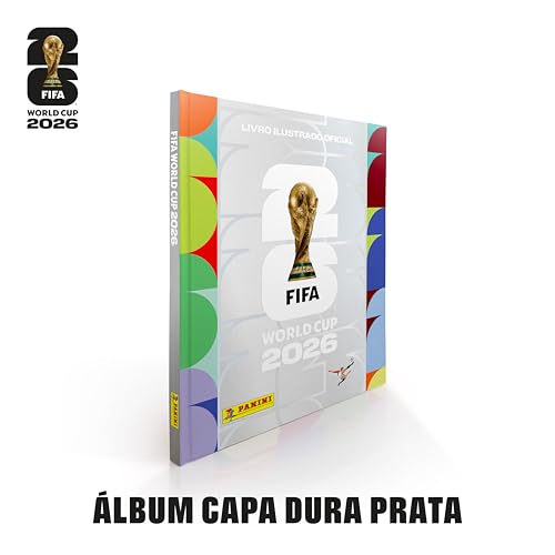 Copa do Mundo 2026 Álbum de Figurinhas Capa Dura Prata FIFA WORLD...