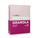 GymBeam Protein-Granola - Eiweiß-Müsli, Haferflocken-Mischung, reich an Eiweiß & Ballaststoffen, unterstützt Muskelmasse, vegan, ohne Laktose & GVOs (5 x 300 g, Wild Berries)
