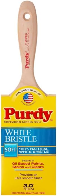18-Pack of 3” Purdy 145380430 Sprig Sash Paint Brush, White China Bristle