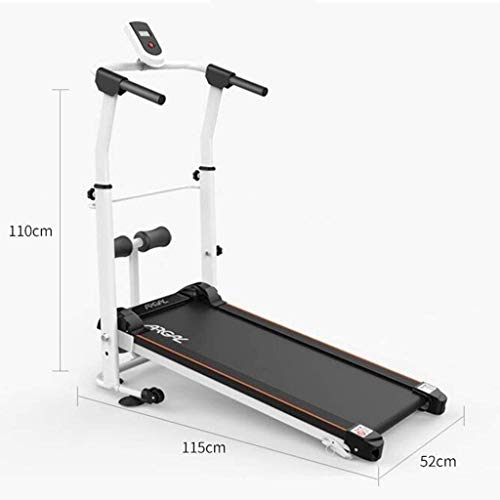Image of Folding Treadmills Non Electric Treadmillng Fitness Folding Runninghine with LCD Monitor Mechanical Treadmills for Home