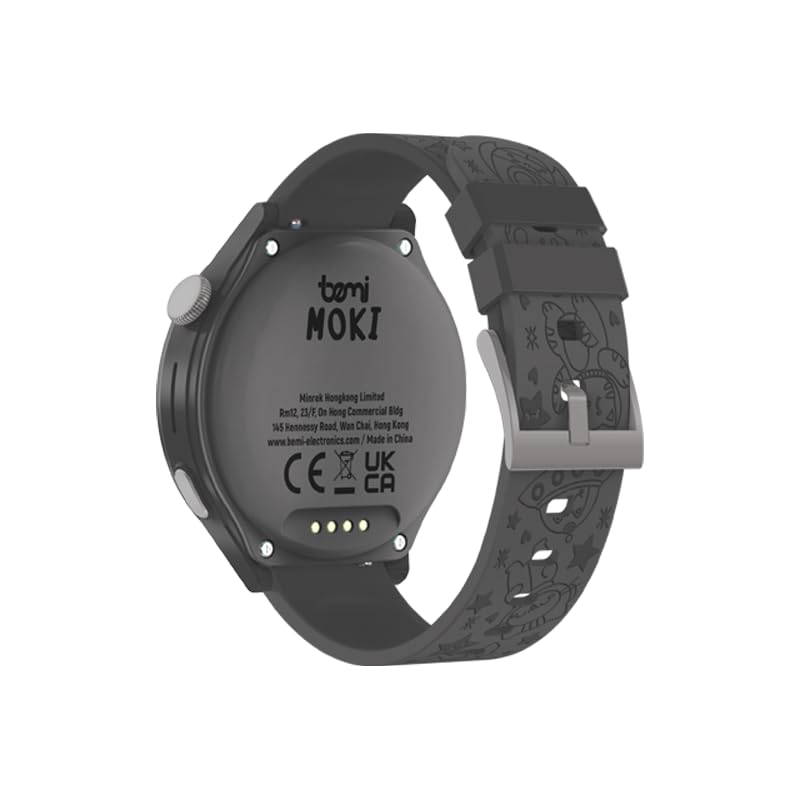 BEMI Moki Smartwatch dla dzieci 4G LTE z GPS, wideorozmowami, SOS i GEO-ogrodzeniem, ekran dotykowy 1,32 cala, IP67, Nano SIM, 550 mAh, fioletowy
