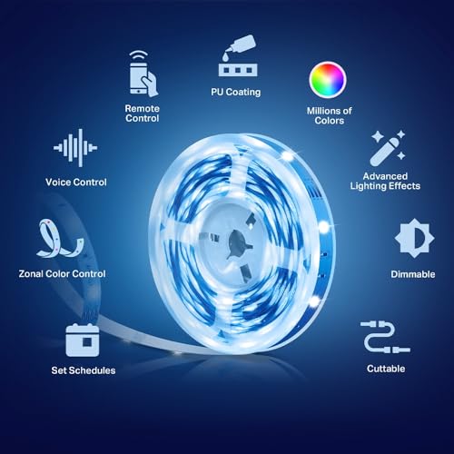 WLAN LED Lampen Tapo TP-Link RGBIC LED Strip 5m mit Beschichtung