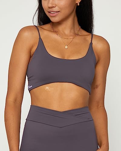 Image of Danysu Backless Sports Bra Soft Workout Tops with Removable Padded Yoga Training Bras Strappy Going Out Top