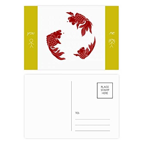 Carte postale ami rouge cyprinoid lot de 20 pour ne plus manquer de cartes de remerciement