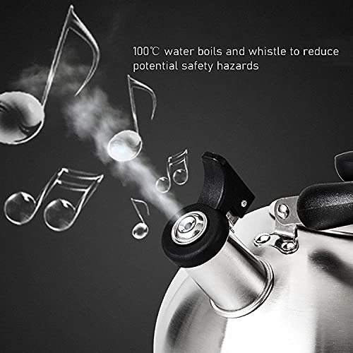 Bouilloire à sifflet durable SHISHI en acier inoxydable haute densité - 4