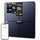 YINOLIFE Smart Scale for Body Weight, 4.3' Color Display Digital Weight Scale, High Precision Wi-Fi Bathroom Scale with BMI, Body Fat, Muscle Mass, 20 Body Composition Scale Sync App, 400 lbs, Black