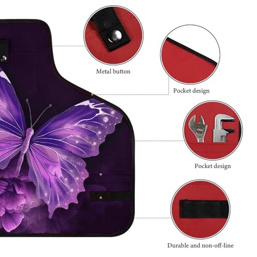Delantal de trabajo impermeable con 8 bolsillos para hombres y mujeres miniatura 3