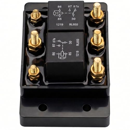 HOPUT Forward and Reverse Relay Module for Tarp or Winch Motor, Snow Plow & Lift Replaces 5541100 ATP0110 24452, Six Terminal, Pack of 1