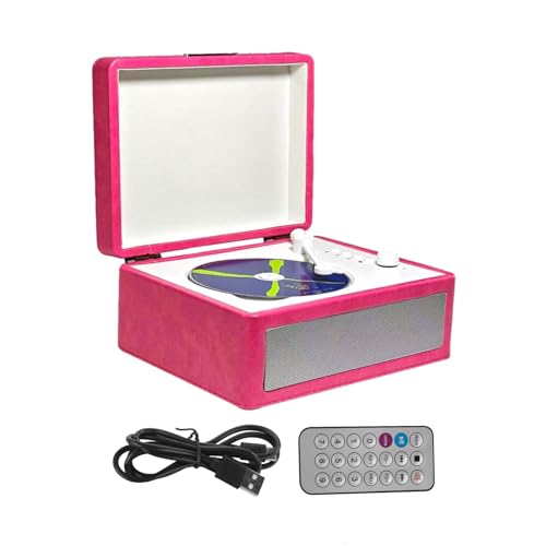 Tourne-disque BT portable rétro avec lecteur cassette et port USB pour vinyles