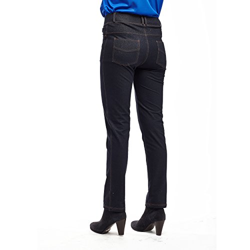 LA CERA Women's Stretch Knit Denim Boot Leg Pants2