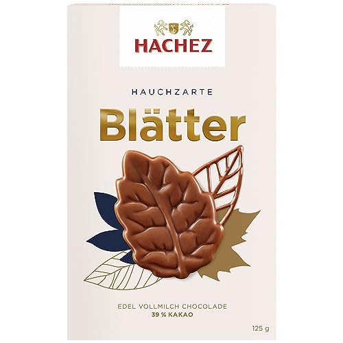 Hachez Hauchzarte Bl&auml;tter - Fine Milk Chocolate Leafs - 125 g - Germany