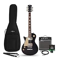 Everything a budding guitarist needs! Portable amp offers a 2-band EQ plus headphone output for quiet practice Easy playing guitar with comfortable neck and upgraded hardware Includes spare strings, gig bag, picks, strap, cable and guitar tuner