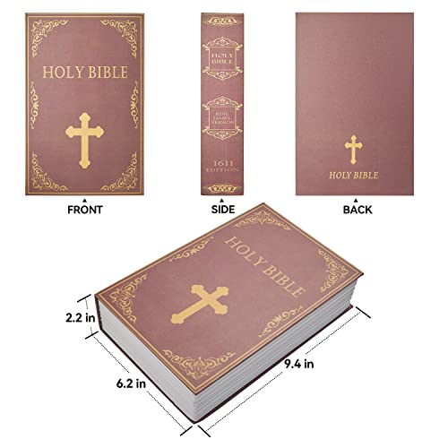 Book Safe Combination Lock Bible: Ohuhu Secret Compartment Safe Multi-Use Portable Storage Money for Home Safes Jewelry Documents or Valuables