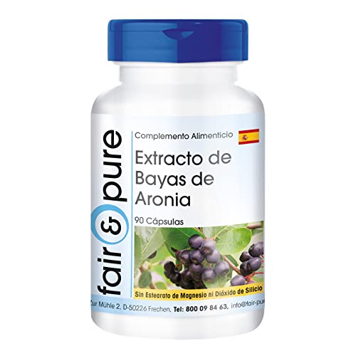 Fair & Pure® - Aronia Berry - Extracto vegano de bayas de Aronia - con Polifenoles y Antocianinas - Alta pureza - 90 Cápsulas