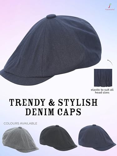 Image of FabSeasons Cotton Ivy Flat Golf Cap - Classic Newsboy Gatsby Hat for Men