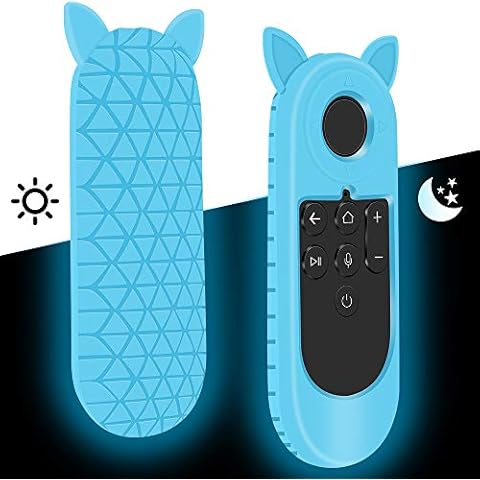 Remote Case Cover Holder for Facebook Portal TV Remote,Silicone Protective Case for Facebook Portal TV Smart Video Calling on Your TV with Alexa,Shockproof Remote Battery Back Covers-Glowblue Cover