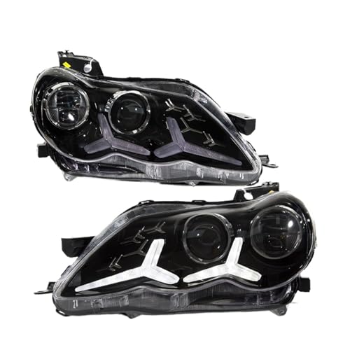 Factory Mark X Headlight Compatible with Toyota Reiz 2005-2009 Mark X 2004-2007 Car Headlight Kit 2 PCS(Right-Hand Drive)