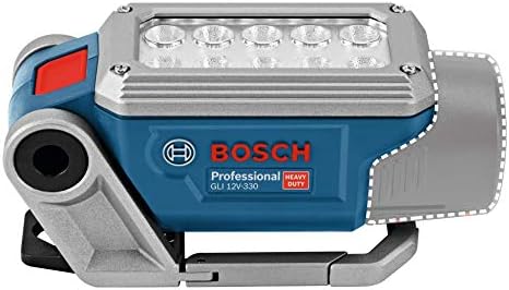 Bosch Professional 12V System GLI 12V-330 cordless construction floodlight (330 lumens, 0.3 kg, two brightness settings, excluding rechargeable batteries and charger, in cardboard box), Blue