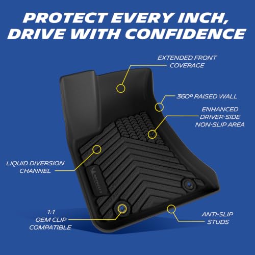 Image of Michelin Vehicle Mats for 2011-2023 Dodge Charger /Chrysler 300 AWD(3 Piece) | All-Weather TPE Custom Fit Liner, Premier