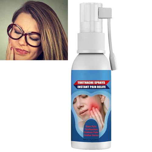 GNAUMORE - Spray de Soulagement des Maux de Dents pour Soins Bucco-Dentaires à Base,Buccal Haleine Fraiche Spray de Soulagement de la Douleur Dentaire,Spray Oral Portable pour les Dents et les Gencives,20ml
