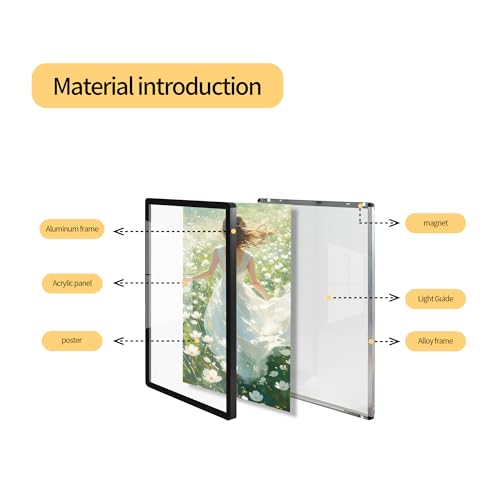 Cjgyz LED Light Box Frame | 24x36 Cinema Light Box for Posters & Wall Art | Lighted Digital Signage Display & Advertising Sign by Cjgyz - Image 6