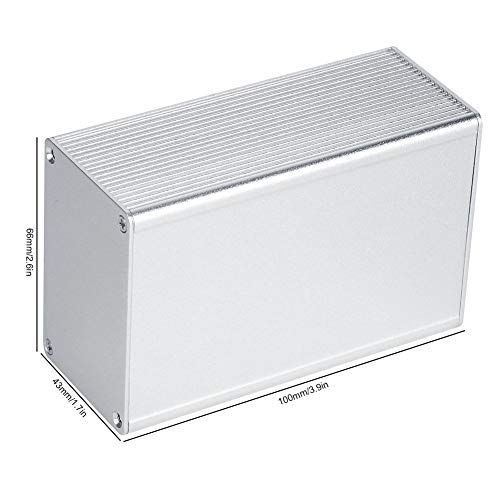 Projektbox aus Aluminiumlegierung, 43 x 66 x 100 mm Gehäuse für elektronische Gehäuse Projektgehäuse Gehäusezubehör für GPRS-Leiterplatten