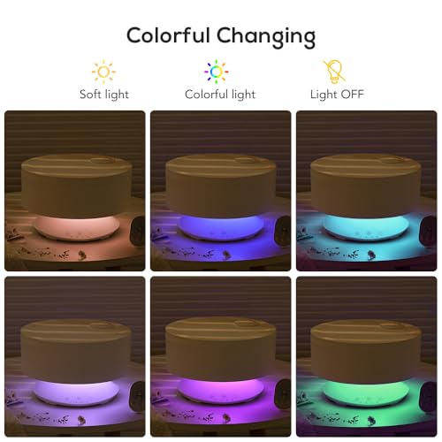 Image of Humidifiers Easy to Clean,Essential Oil Diffuser, Colorful Night Light,Ultrasonic Top Fill Cool Mist Humidifiers for Bedroom Baby Plants,Ultra Quiet,Last up to 20 Hrs,1.6L,Levoair