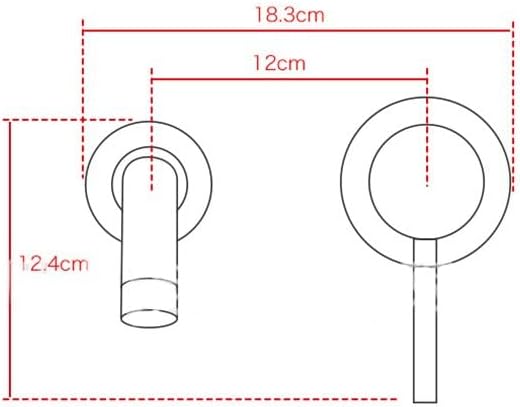 Basin Mixer Faucet Black Brass Wall Mounted Single Handle Mixer Tap Hot and Cold Bathroom Water Taps Gold Basin Sink Faucet(Black)