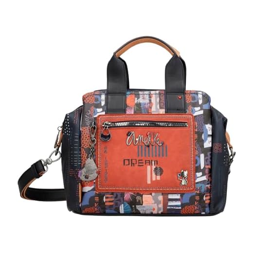 Anekke - Bolso de Mujer Grande - Bolso de Polipiel para Mujer con 2 Asas, Bandolera y Cierre Cremallera Contemporary - Medidas 30x25x16 cm