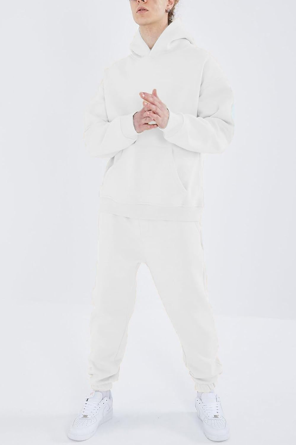 HHGKED Men's Sweatsuits 2 Piece Outfits Baggy Travel Vacation Fashion Clothes Casual Hoodie Jogging Track suits Sets