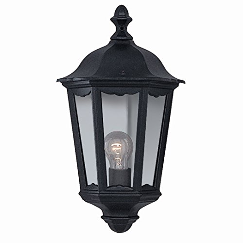 SEARCHLIGHT 82505BK - BLACK HALF WALL LIGHT