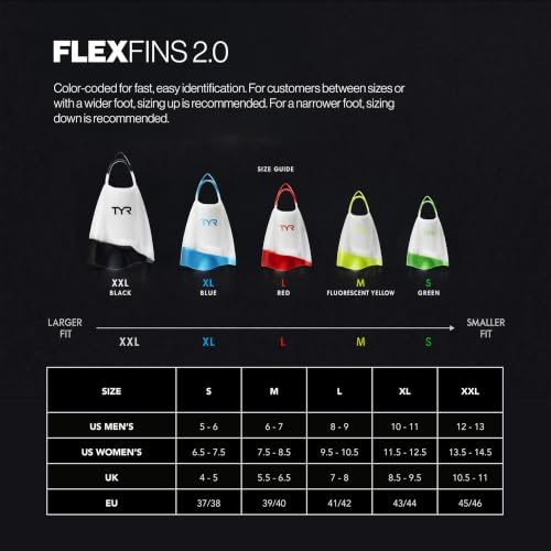 TYR FlexFins 2.0 Swim Fins - Short Blade Adult Pool Training Scuba Flippers by TYR - Used condition - Image 2