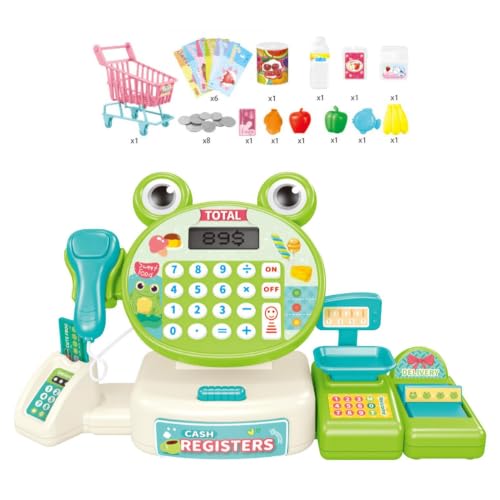 Caja registradora para niños que enseña matemáticas básicas jugando a la tienda