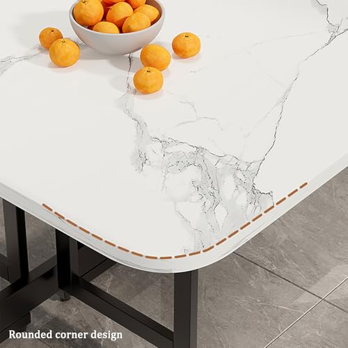 Table en bois rectangulaire pliable avec structure robuste en acier carbone