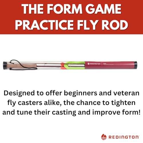 Redington Form Game Fly Rod, Practice Fly Fishing Rod for Beginners, 4'2" w/Line - Lava, One Size (5-8012027)