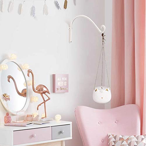 Ajart White Plant Hanger Outdoor: 12-Inch Plant Hooks For Wall Indoor - Metal Plant Bracket Hook For Hanging Flower Baskets #TOP4