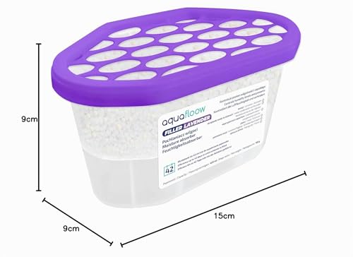 Miniatura 6 de Aquafloow Deshumidificador 400 Ml, Antihumedad Habitación 6 Piezas Lavender Neutralizador De Olores, Absorbente De Humedad Para Cocina, Armario, Baño, Estudio, Ropa