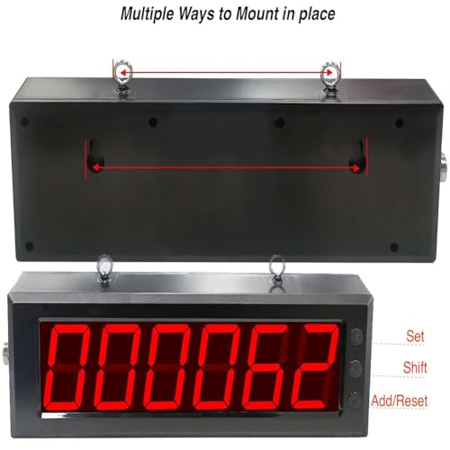 Contatore Digitale Automatico, Display 0-999999, contatore a induzione per conteggio a cottimo e Traffico su Linea di Produzione, Uso Industriale,