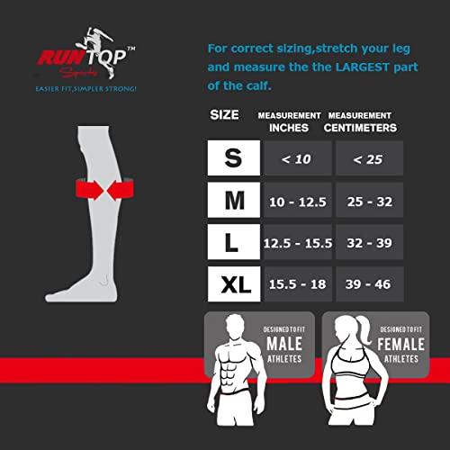 Runtop(Single)Shin Sleeves For Rope Climbing Shin Guards Sleeves For Deadlifting Weightlifting Powerlifting Cross Fitness Training Box Jumping Compression Leg Calf Protector Men Women(Black Single, L) #TOP4