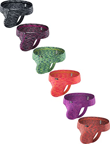 iKingsky Men's Colorful Cheeky Thong Sexy Mini Cheek Underwear Sext Quick-dry Under Panties for Men